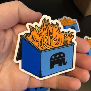 GOP Dumpster Fire Sticker - Image 2